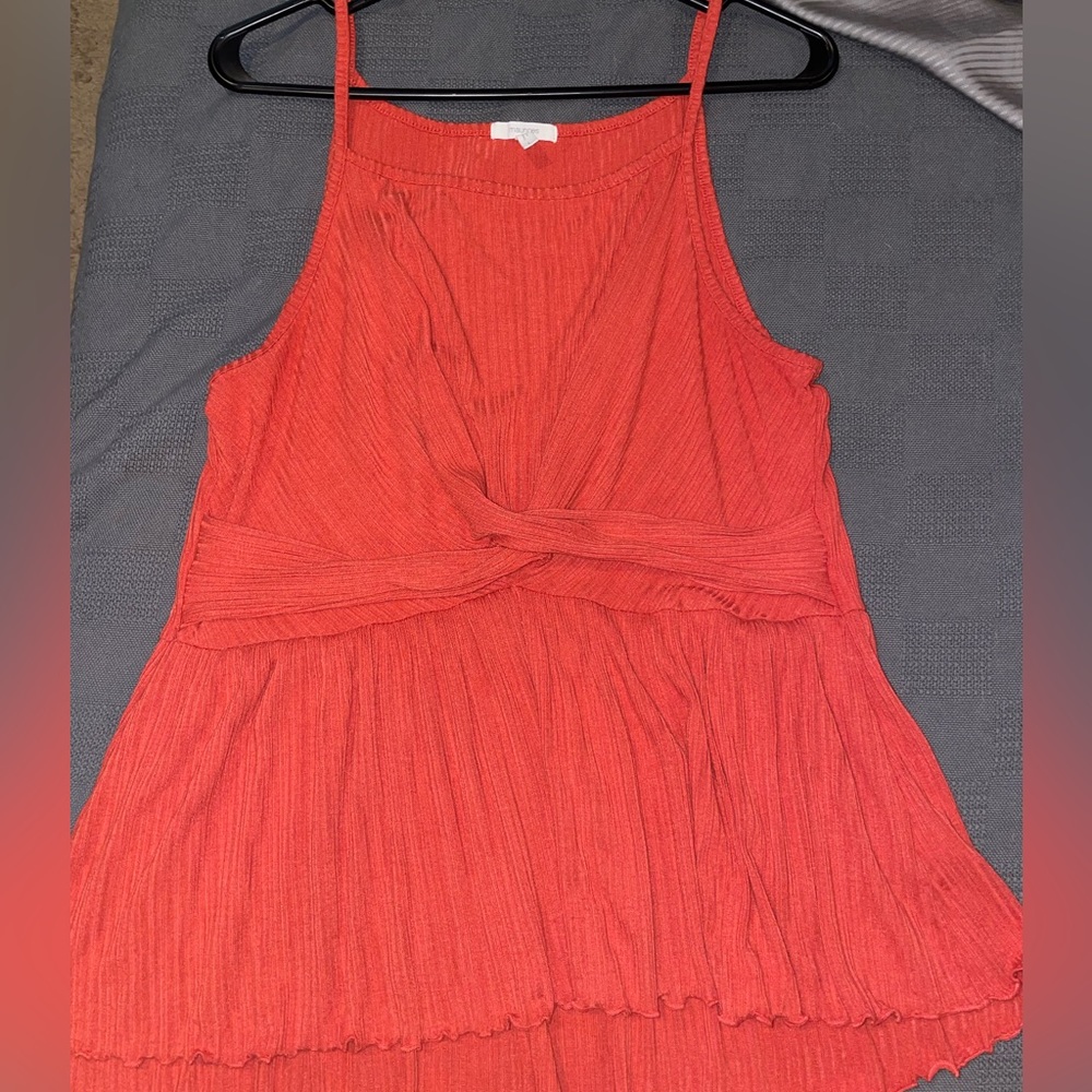 Burnt orange wrap tank